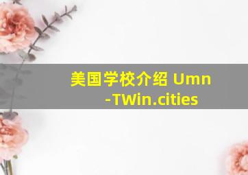 美国学校介绍 Umn -TWin.cities